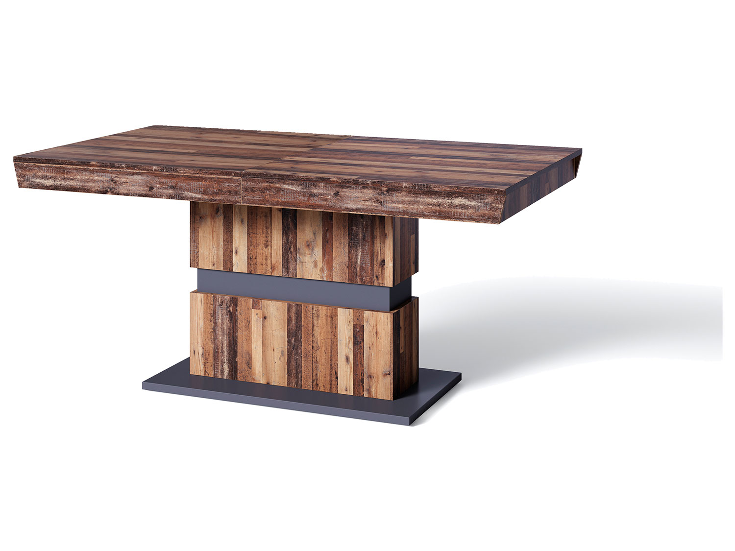 Thumbnail - byLIVING Esstisch Matthew (Old wood, 160-215cm (ausziehbar))