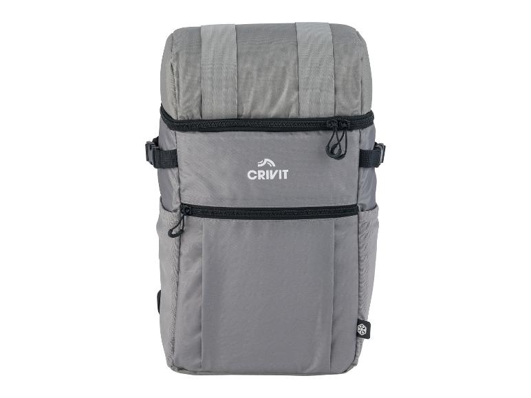 Grauer Crivit Kühlrucksack.