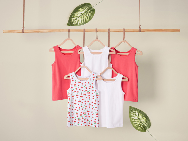 Gehe zu Vollbildansicht: lupilu® Kleinkinder Unterhemden, 5 Stück, mit hohem Bio-Baumwollanteil - Bild 3