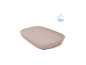 Beige Badewanne mit Messskala und Wassertemperatur-Symbol.