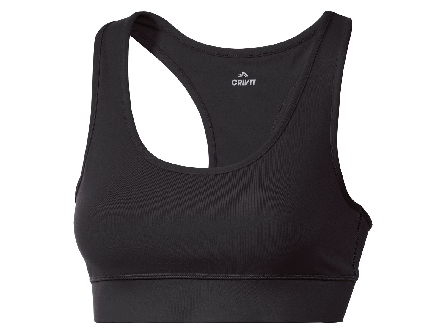 CRIVIT Damen Sport Bustier Medium Level (Schwarz, XS (32/34)) | 04054601075437