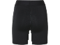 Schwarze Sportshorts für Damen, Rückansicht.