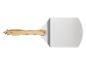 Pizzaschieber aus Holz mit Metallbasis und Kordel im Griff.