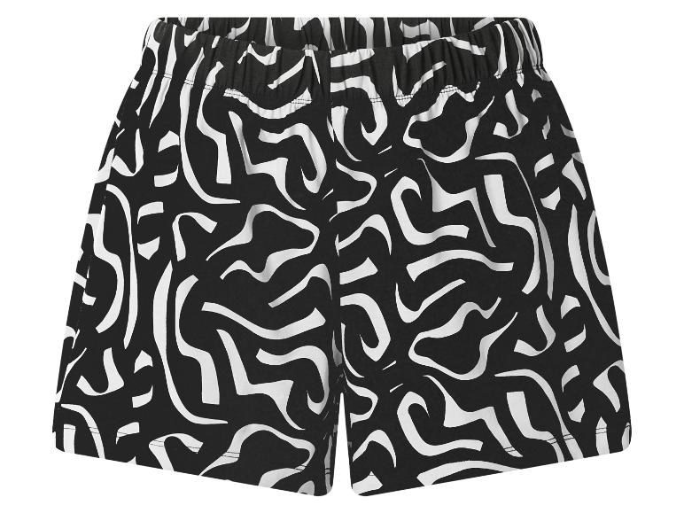 Schwarze Shorts mit weißem abstraktem Muster