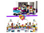 LEGO Friends Einkaufszentrum mit verschiedenen Geschäften, darunter ein Juwelier und ein Restaurant.