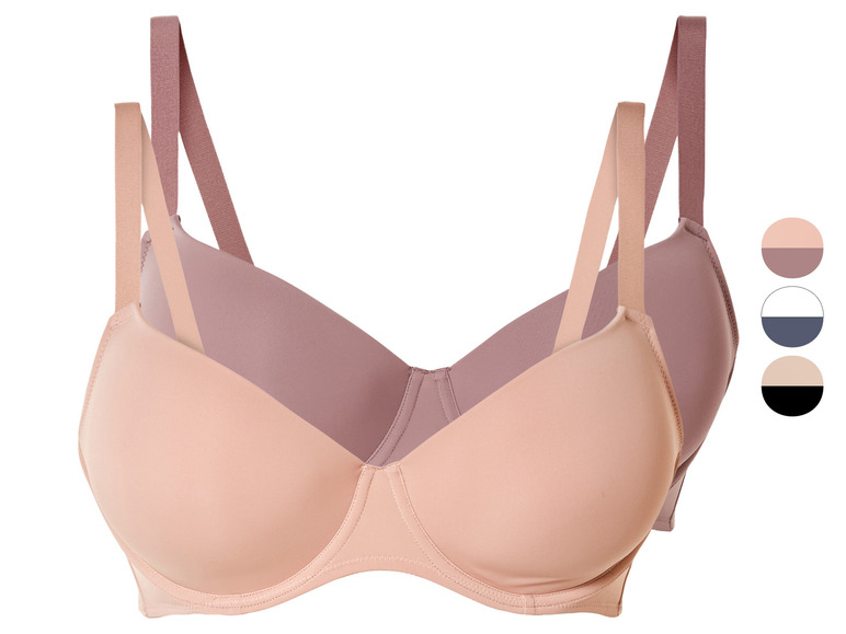Zwei BHs in rosa und hautfarben.