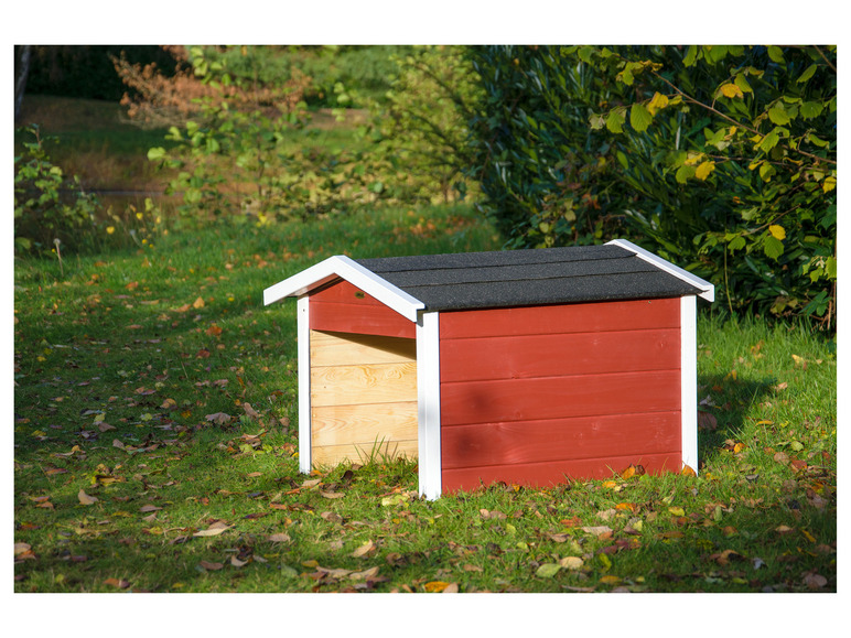 Mährobotergarage, Holz, rot, L 76 x B 68 x H 52 cm