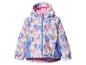 Kinderjacke mit Waldtiermuster in Rosa, Blau und Weiß