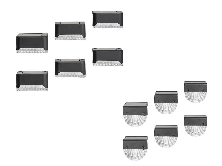 Solarbetriebene LED-Außenleuchten, rechteckig und halbrund