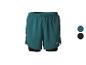 Herren 2-in-1 Sportshorts, Petrol und Schwarz