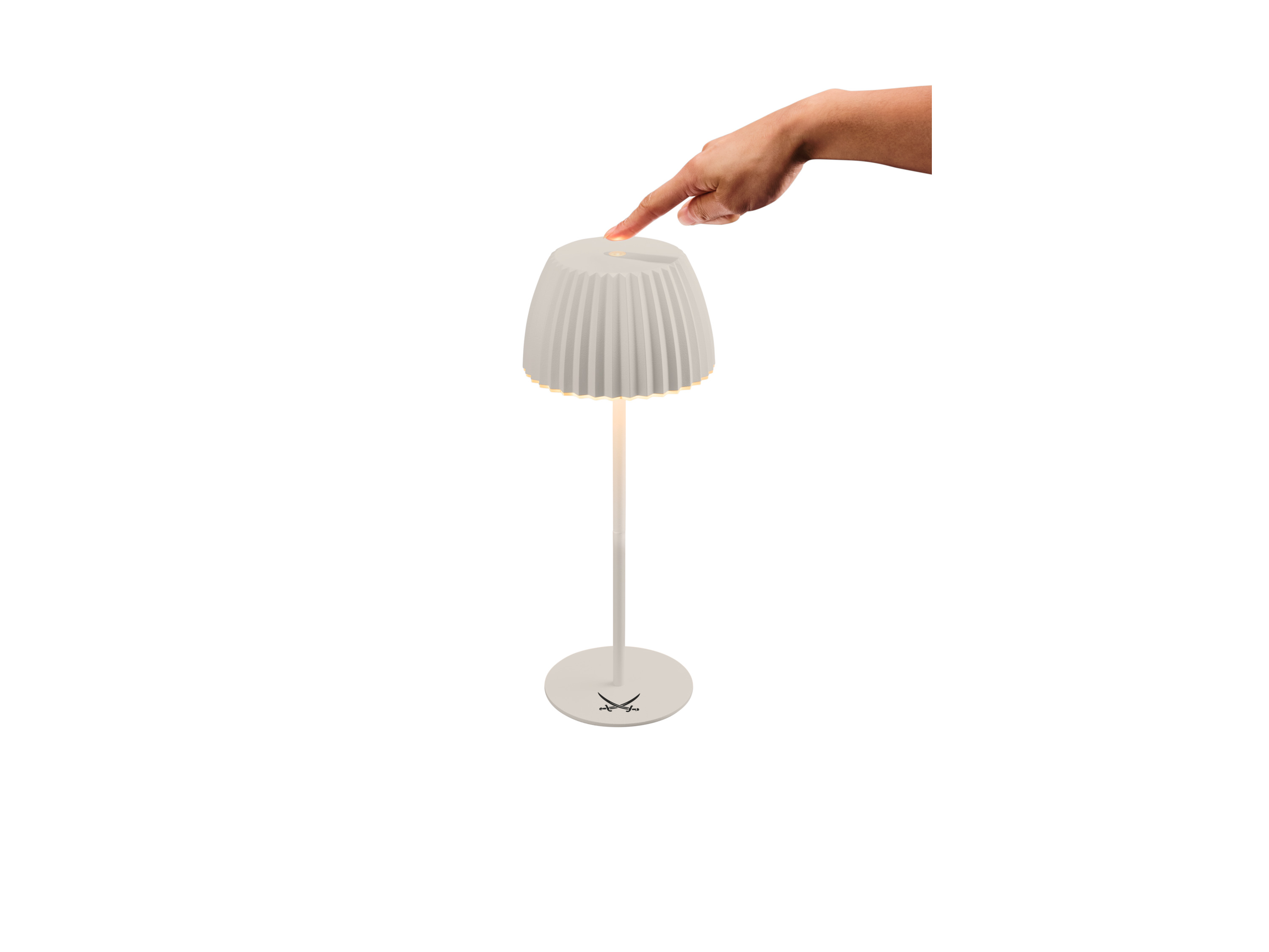 SANSIBAR LED-Akku-Tischleuchte mit LED und Touchdimmer (Beige) – Bild 2 von 4