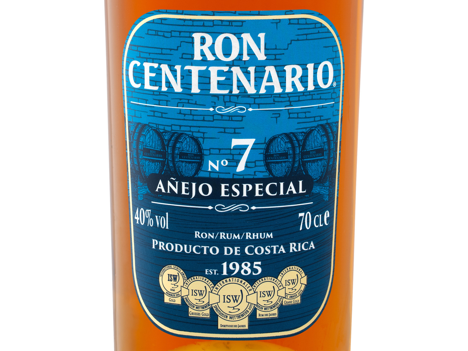 40% Especial Ron Centenario Añejo Rum Vol 7 Jahre