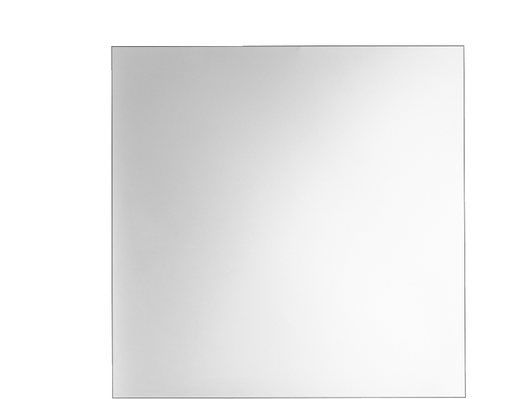 Ein quadratischer Spiegel von ca. 30 cm x 30 cm.