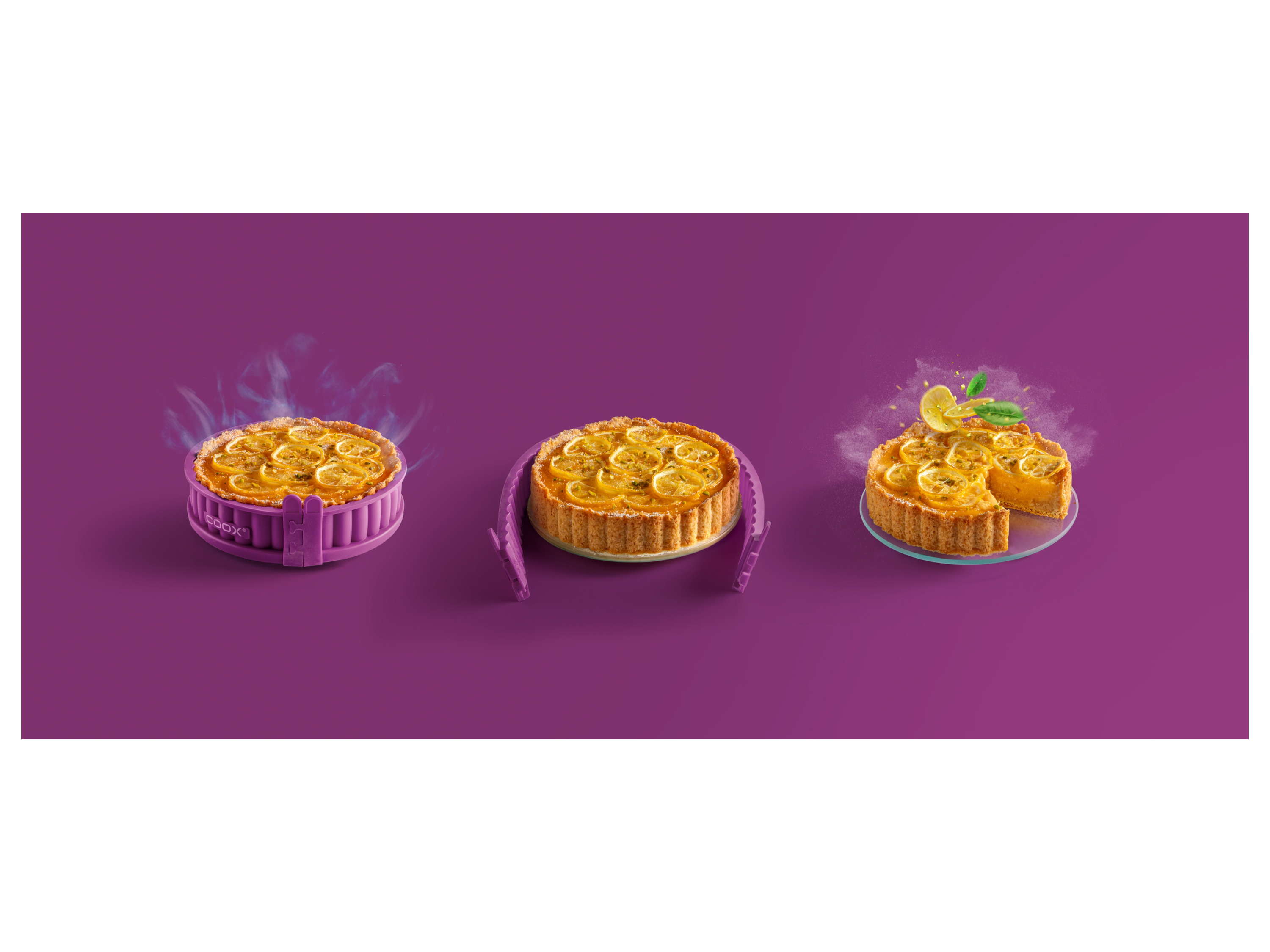 Thumbnail - Coox Quicheform mit Glasboden (Lila)