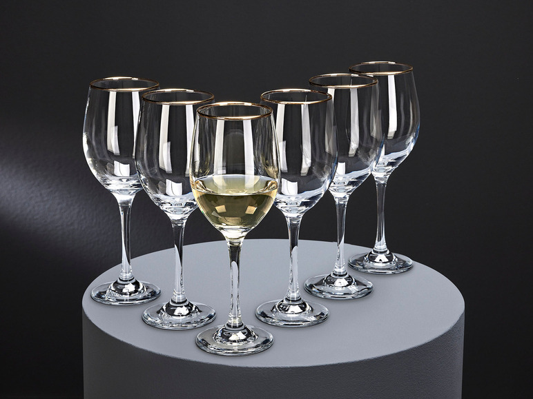 Gehe zu Vollbildansicht: ERNESTO® Glas Set, 6-teilig, mit Goldrand - Bild 8