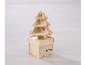 Eine hölzerne Weihnachtsbaum-Musikbox