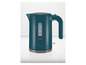 Ein tealfarbener Wasserkocher von Silvercrest.
