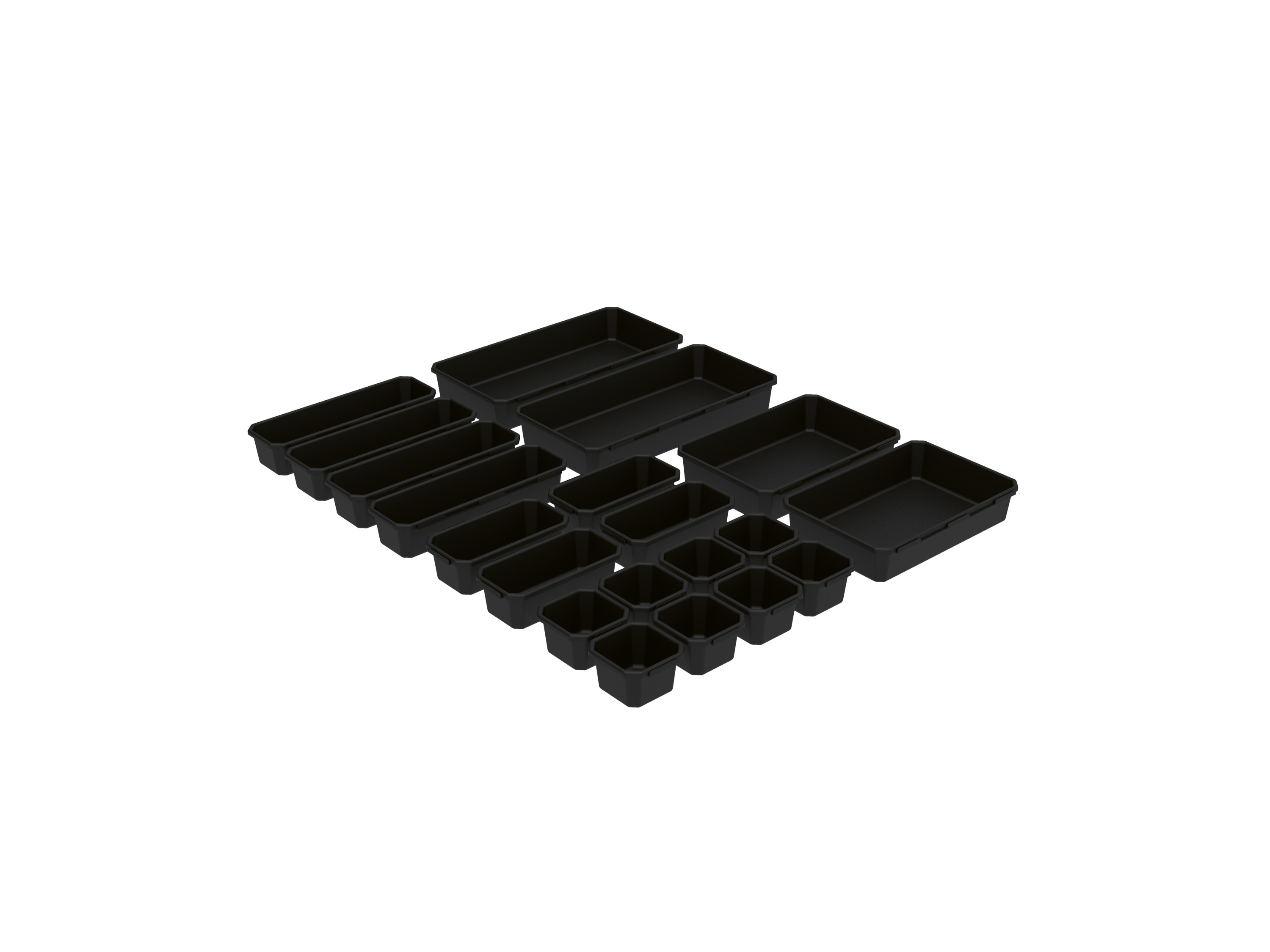 PARKSIDE® Organizer-Sortierschalen-Set, 20-teilig (Schwarz)