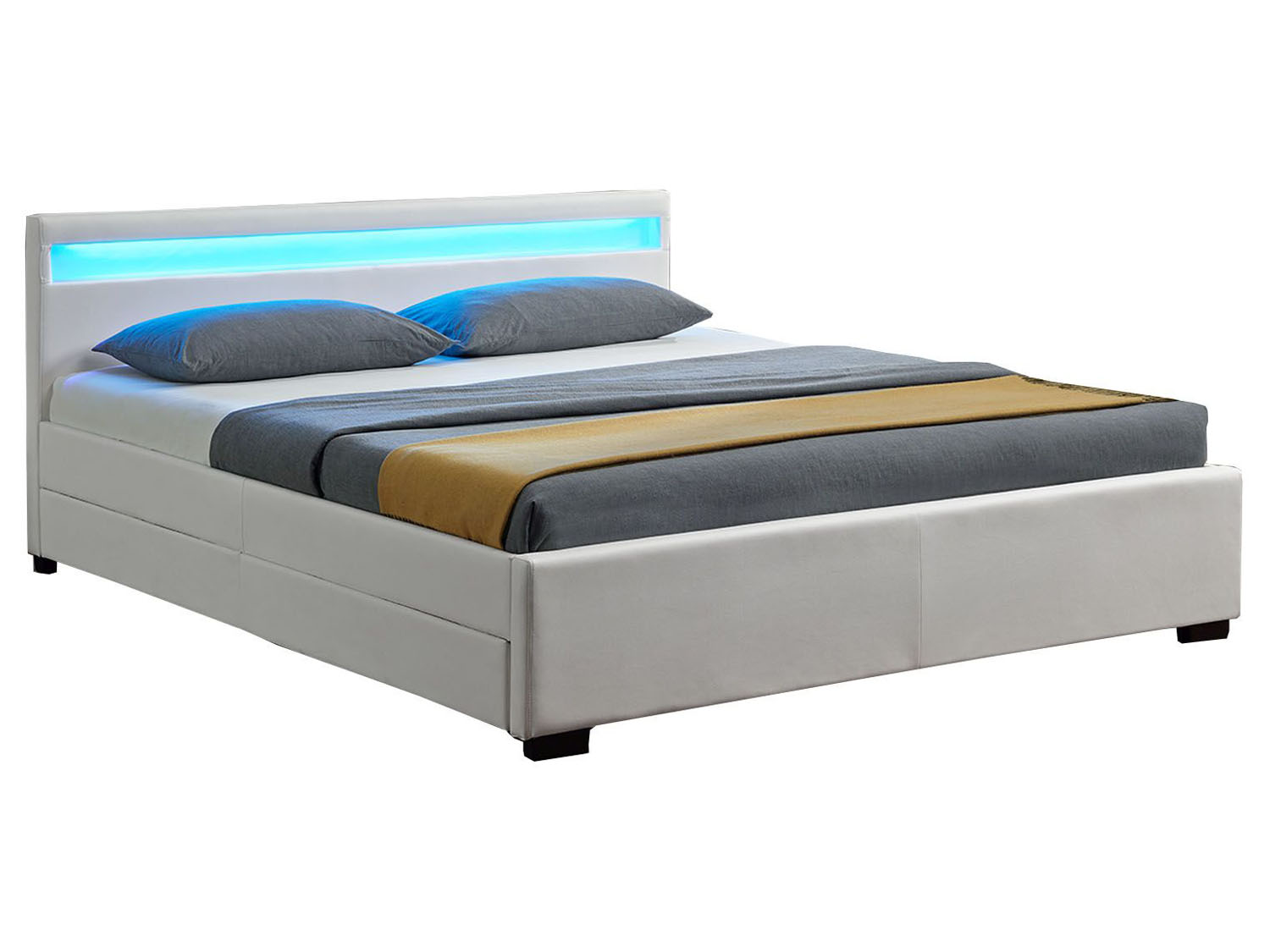 Juskys Polsterbett Lyon (Weiß, 140x200cm) | 04260304763520