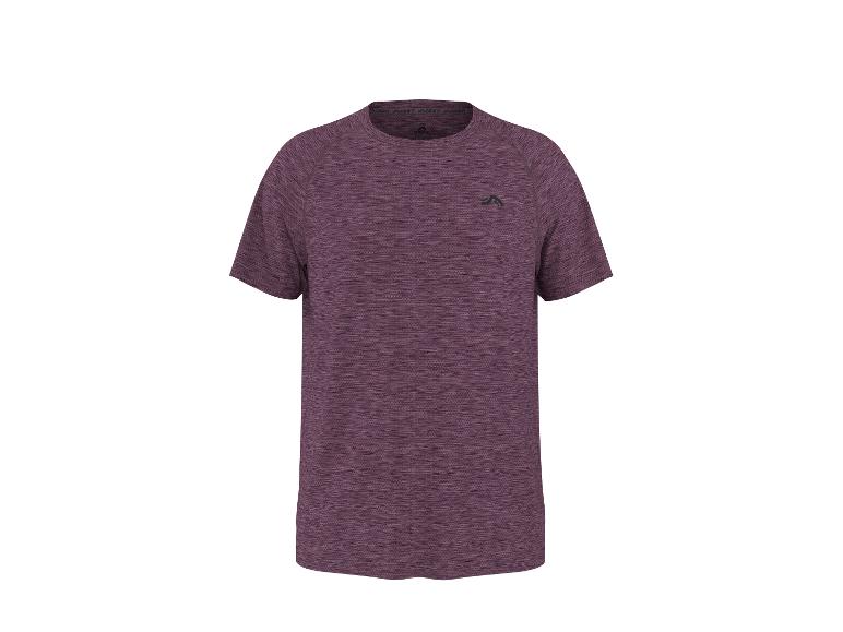 Lila kurzärmeliges Sport-T-Shirt mit dezentem Muster.