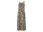 Langes Kleid mit Leopardenmuster.