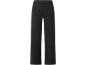 Dunkelgraue Damenhose mit weitem Bein und elastischem Bund.