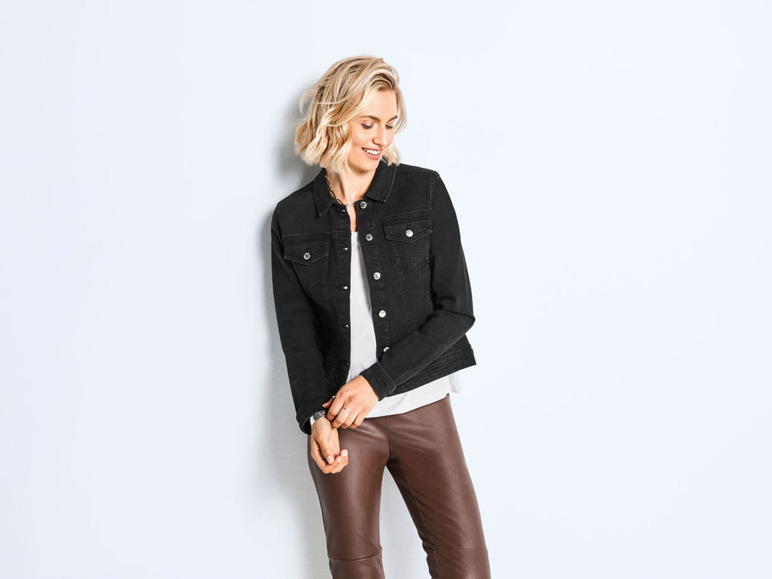 Gehe zu Vollbildansicht: esmara® Damen Jeansjacke, leicht tailliert, mit Kentkragen - Bild 3