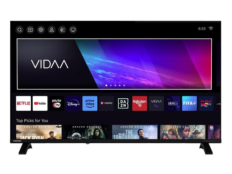 Smart-TV mit Streaming-Apps und Filmempfehlungen.