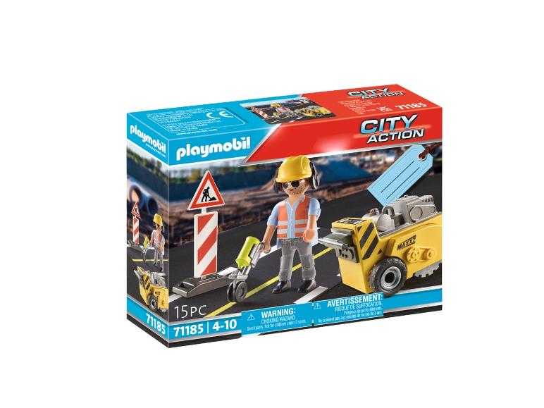 Playmobil City Action: Bausteinset mit Figuren und kleinen Baumaschinen.