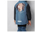 Blaue Regenjacke mit Hundemotiven für Kinder.