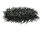 Schwarze LED-Lichterkette mit vielen kleinen Glühbirnen, auf schwarzem Hintergrund.