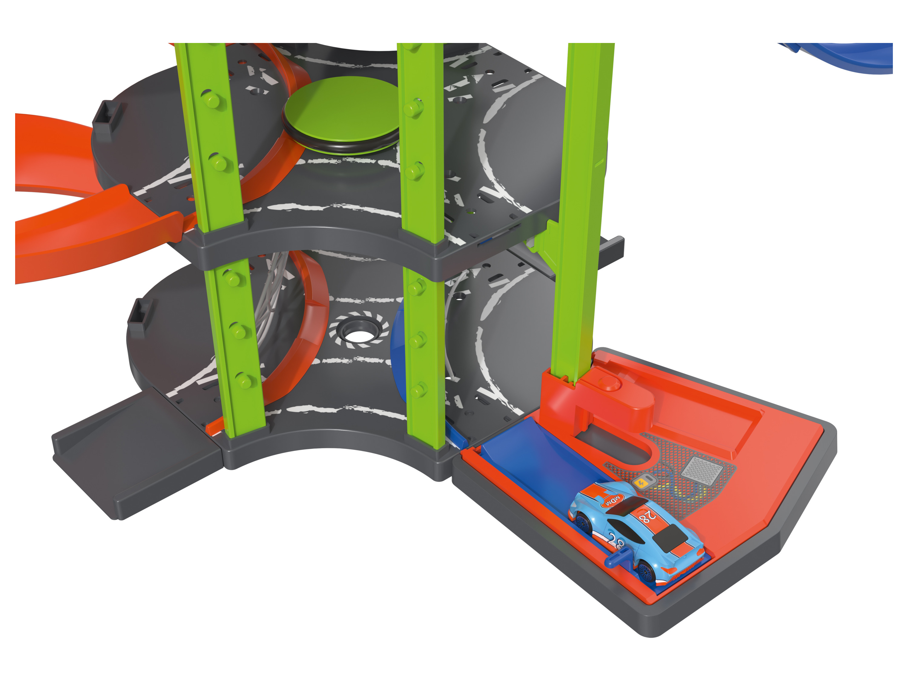 Thumbnail - Playtive Racers Parkhaus, Flucht vor der Spinne, 15-teilig