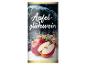 Apfel-Glühwein Flasche mit Äpfeln und Wintermarkt-Thema.