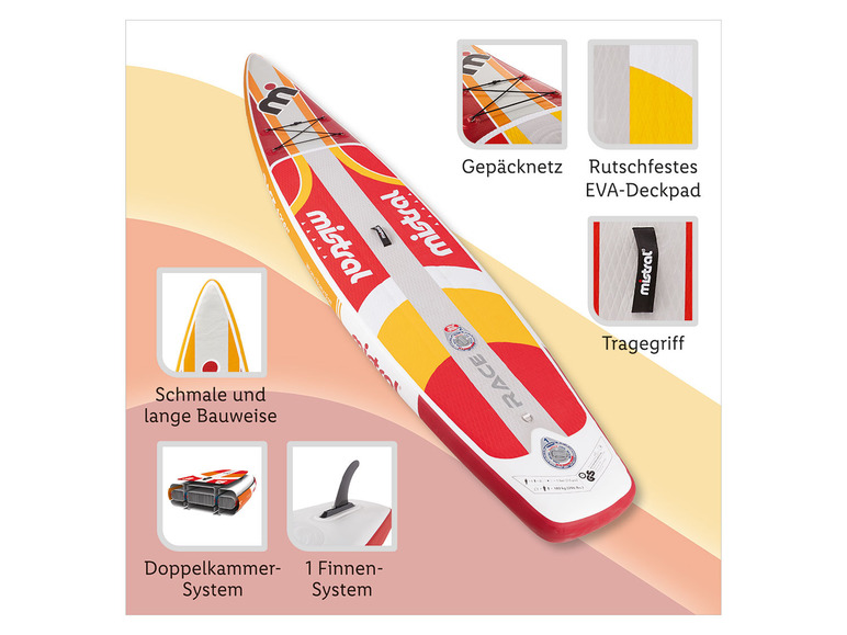 Gehe zu Vollbildansicht: Mistral SUP »Race 12'6"« mit Doppelkammer-System - Bild 3