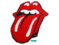 Das Rolling-Stones-Logo aus LEGO-Steinen.