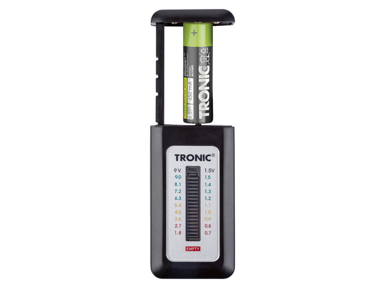 Gehe zu Vollbildansicht: TRONIC® Batterietester, mit LC-Display und Volt-Skala - Bild 1
