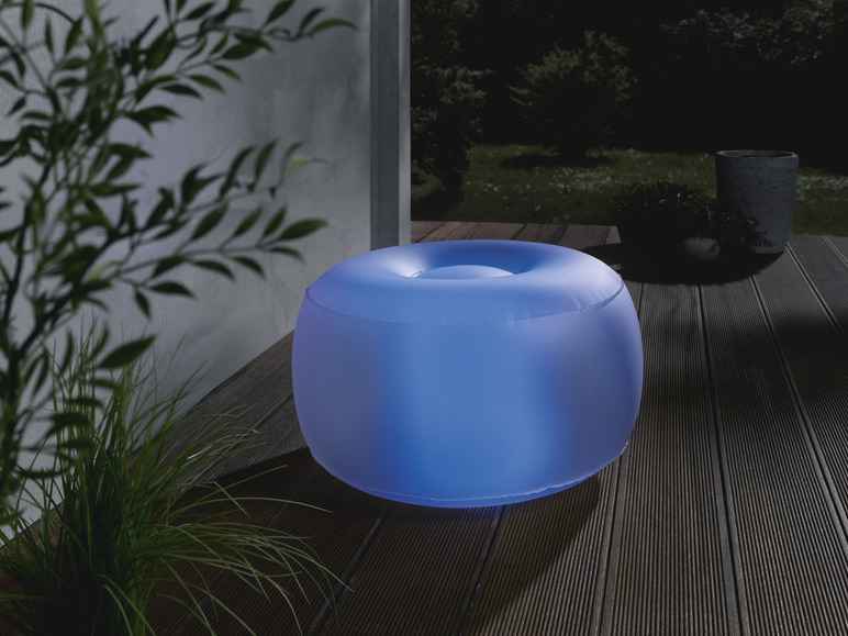 Gehe zu Vollbildansicht: LIVARNO home Aufblasbarer LED-Sitzpouf, 16 Einzelfarben - Bild 6