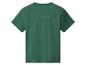 Rückseite eines dunkelgrünen kurzärmeligen Kinder-T-Shirts