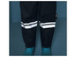 Schwarze Regenhose mit reflektierenden Streifen und 3M Scotchlite