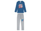 Avengers Pyjama für Jungen mit blauem Langarmshirt und grauen Hosen.