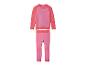 Pinkes und korallfarbenes Sportset mit Langarmshirt und Leggings.