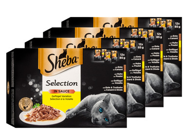 Sheba Multipack Selection in Sauce Geflügel Variation, 4 x 12 x 85 g