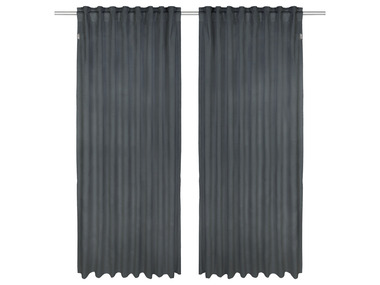 LOOKS by Wolfgang Joop - Samtvorhang, blickdicht, 135 x 245 cm (dunkelgrau)