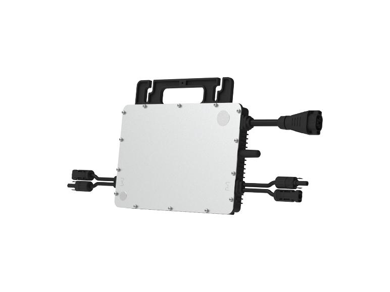 Solar-Wechselrichter mit MC4-Steckern und Stecker.