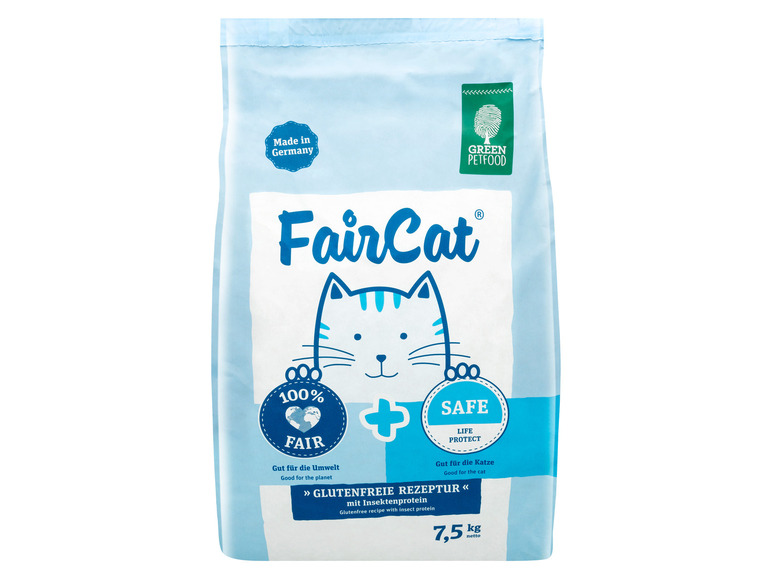 Gehe zu Vollbildansicht: Green Petfood FairCat Katzentrockennahrung Safe, 7,5 kg - Bild 1
