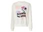 Weißes Minnie Maus Sweatshirt mit bunten abstrakten Formen und Text