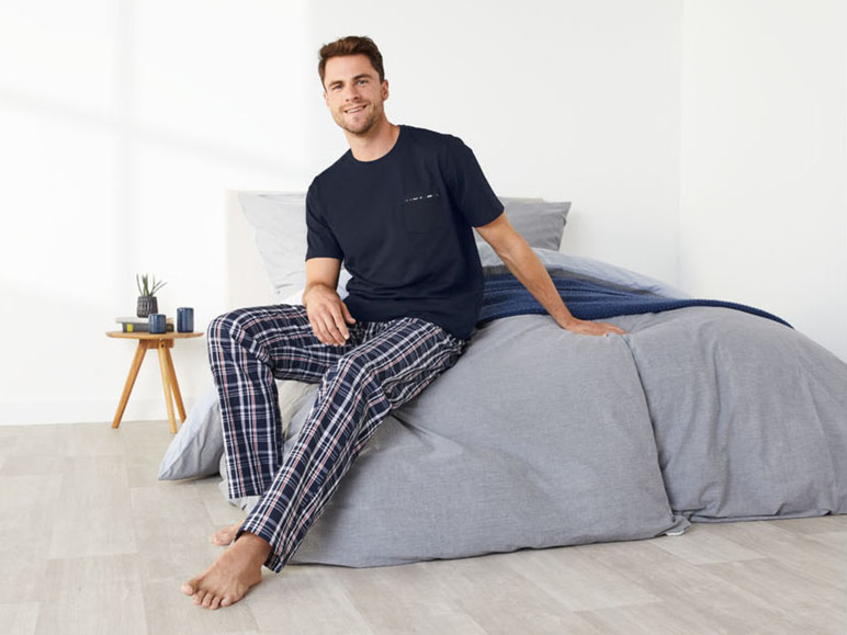 Gehe zu Vollbildansicht: LIVERGY Herren Pyjama, aus reiner Baumwolle - Bild 3