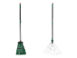 PARKSIDE® Set: Außenbesen und Laubrechen.