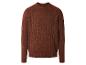Brauner Pullover mit Zopfmuster