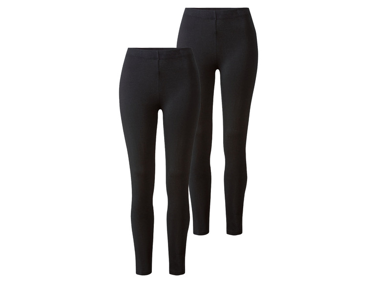 Gehe zu Vollbildansicht: esmara® Damen Leggings, 2 Stück, mit hohem Bio-Baumwollanteil - Bild 5